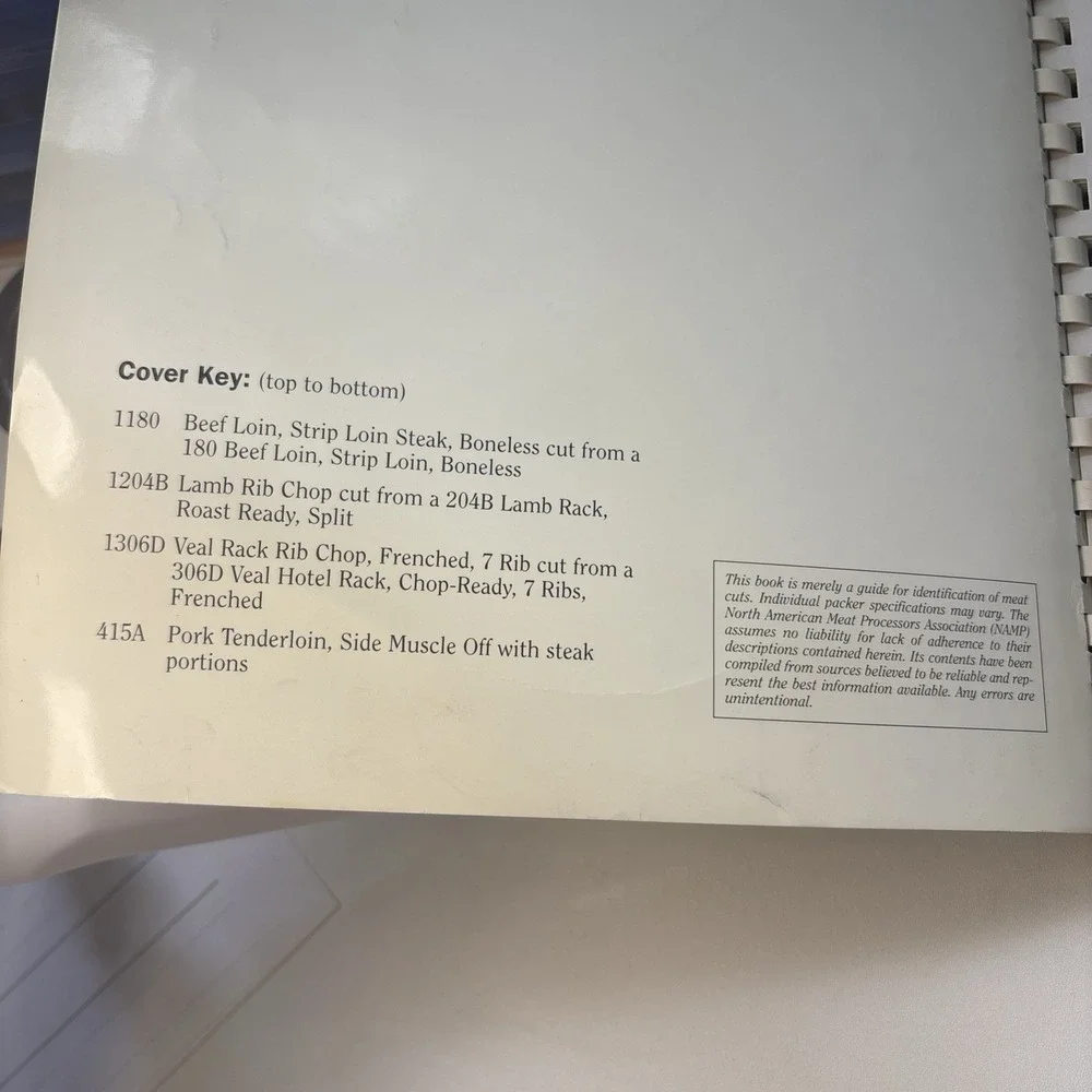 The Meat Buyers Guide NAMP Great Reference For Butchers